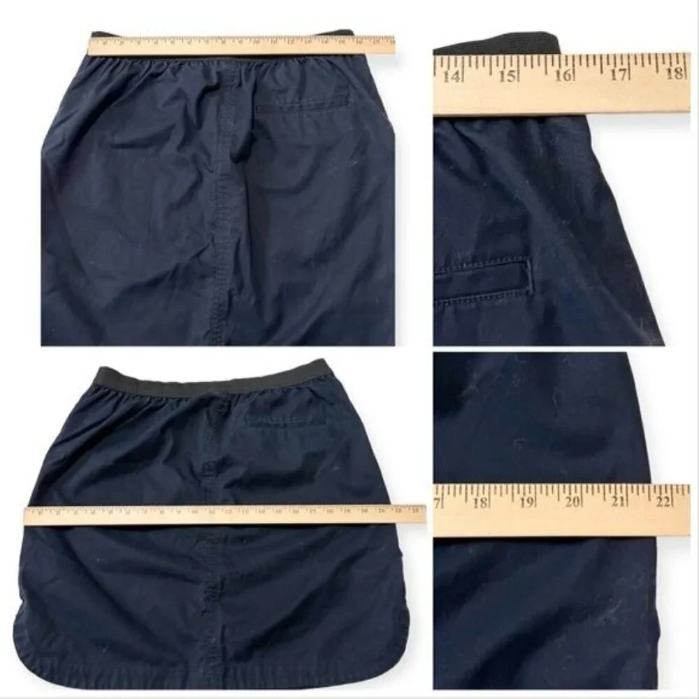 Gap Navy Blue Cotton Pull on Tailored pencil skirt, Size L